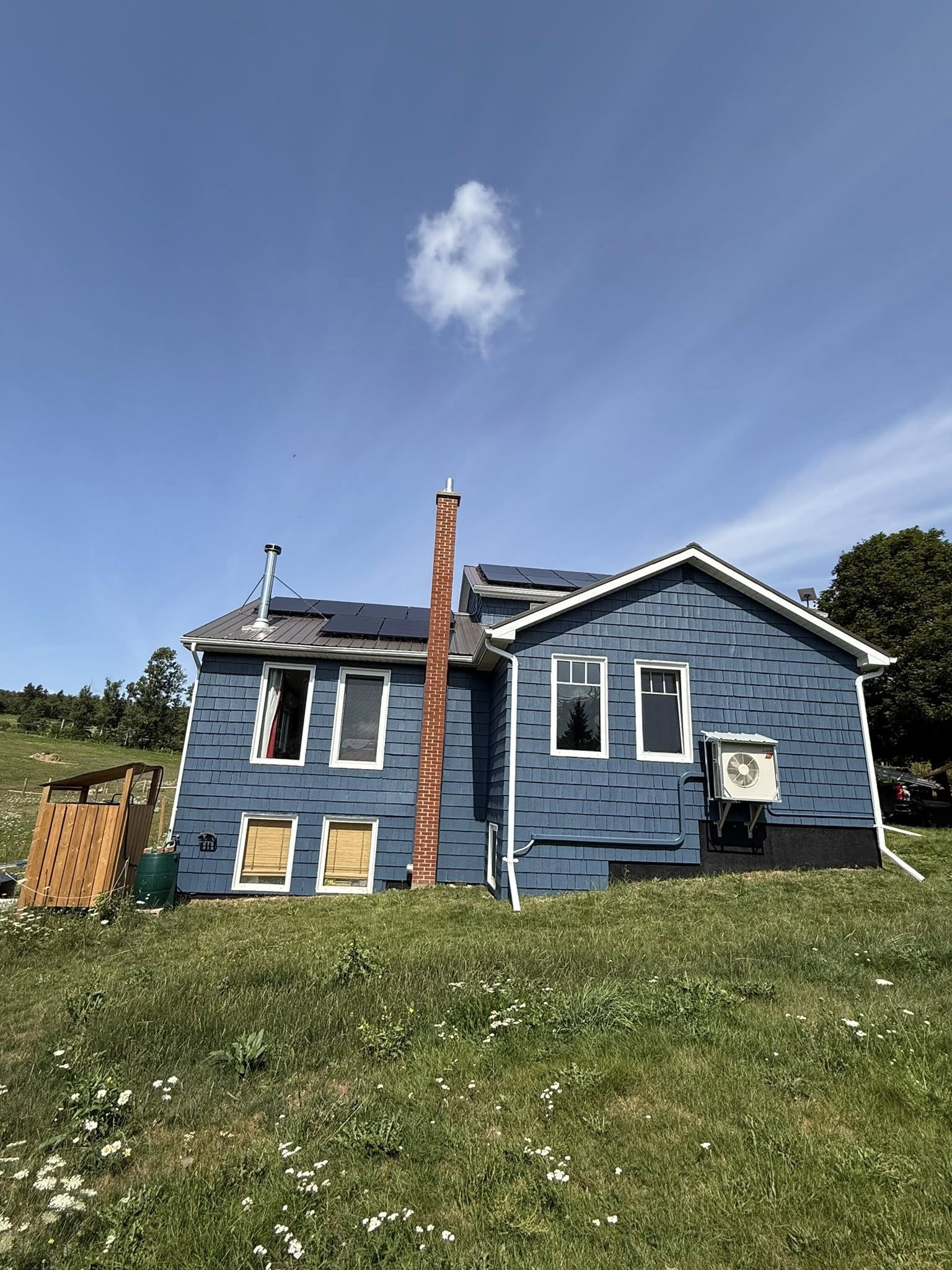 painting exterior blue house